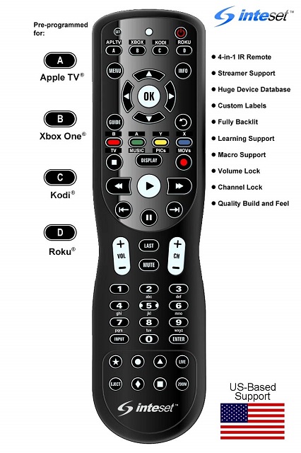 Best Universal Remote Inteset 4-in-1 Universal Backlit IR Learning